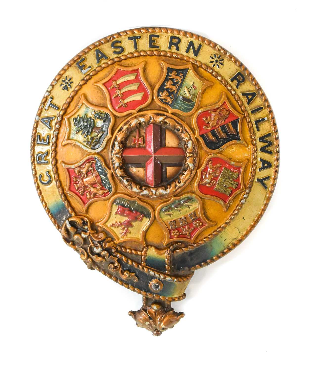 Lot 623 - Great Eastern Railway Cast Garter Crest