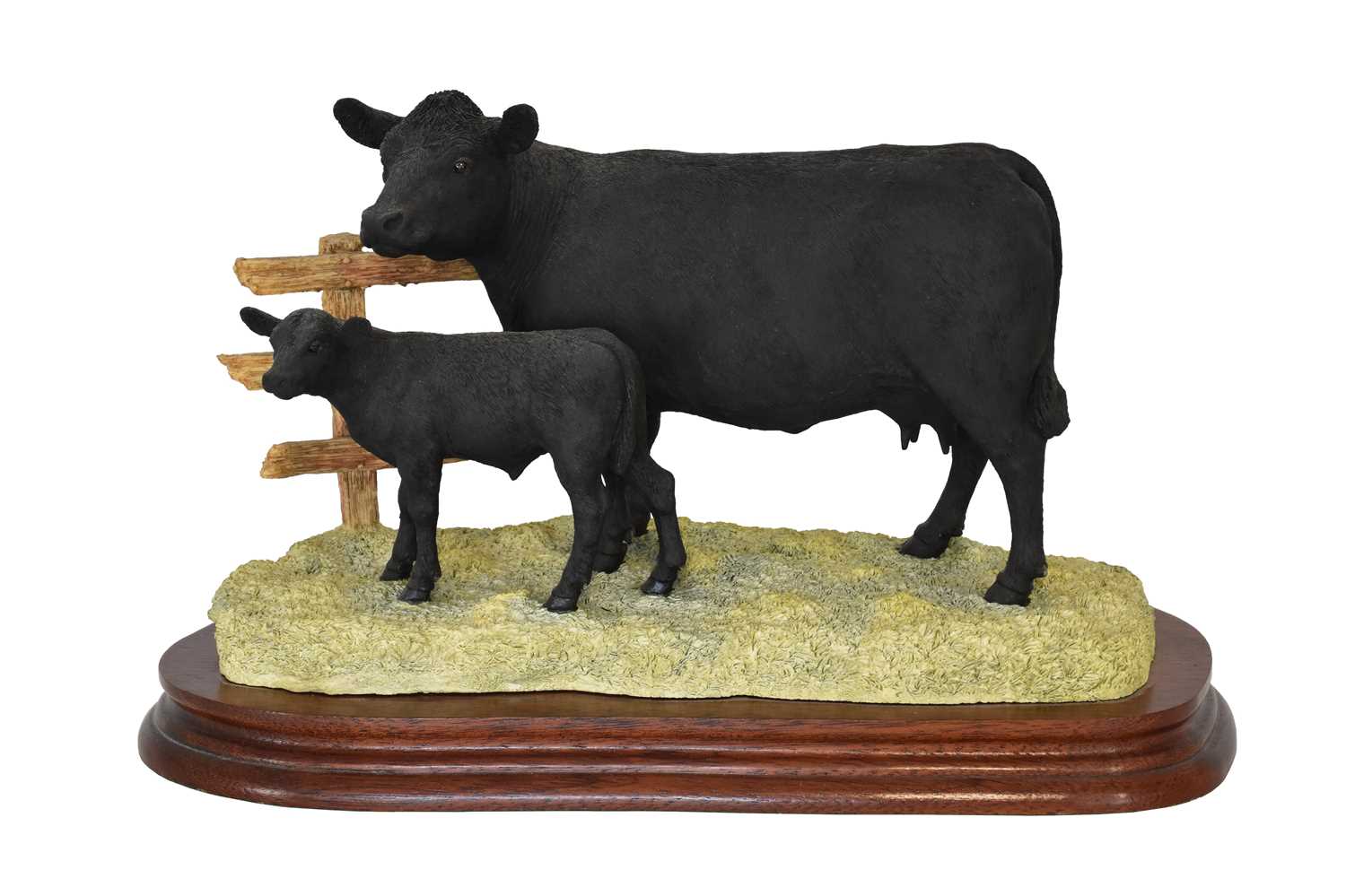 Lot 49 - Border Fine Arts 'Aberdeen Angus Cow and Calf'...