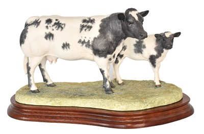 Lot 51 - Border Fine Arts 'Belgian Blue Cow and Calf'...