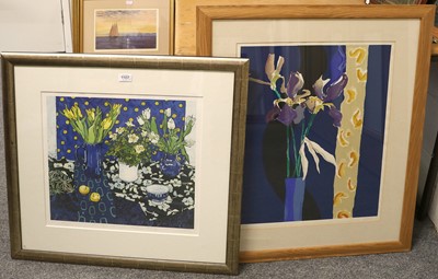 Lot 1107 - Donald Hamilton Fraser RA (1929-2009) "Irises"...