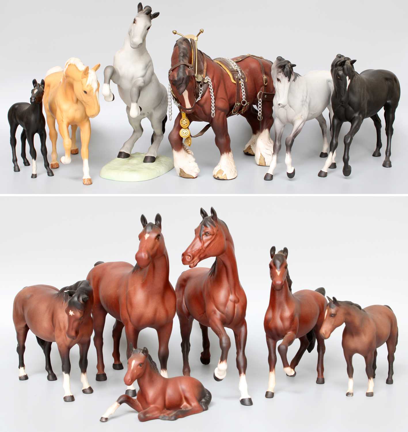 Lot 298 - Beswick Horses, including: 'Black Beauty' &...