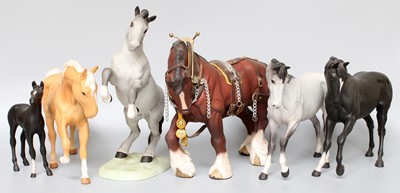 Lot 298 - Beswick Horses, including: 'Black Beauty' &...