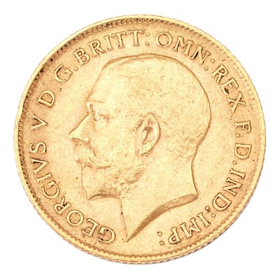 Lot 134 - George V, Half Sovereign 1911, obv. bare head...