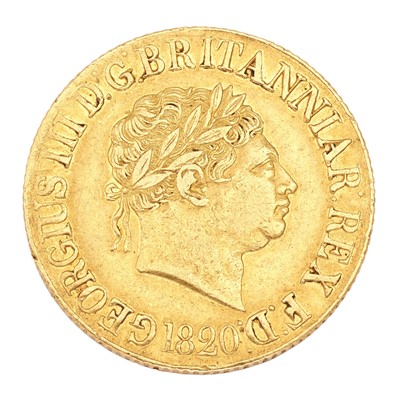 Lot 96 - George III, Sovereign 1820, closed 2, obv....