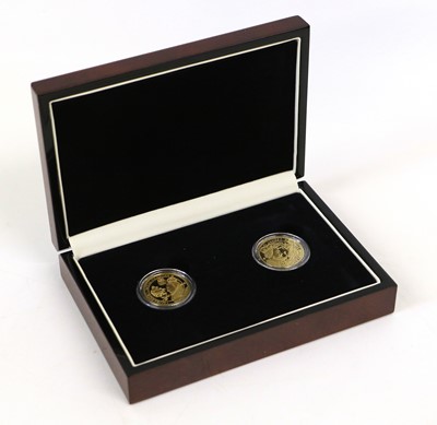 Lot 213 - 2x St Helena, Gold Proof £1 2016, (both .999...