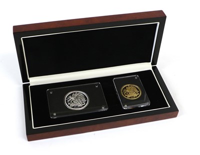 Lot 208 - Isle of Man, Two Coin Angel Set 2020,...