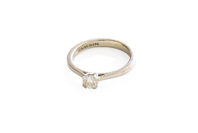 Lot 1040 - A Platinum Diamond Solitaire Ring, the round...