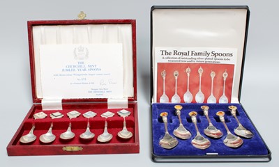Lot 30 - A Cased Set of Elizabeth II Silver Spoons, by...