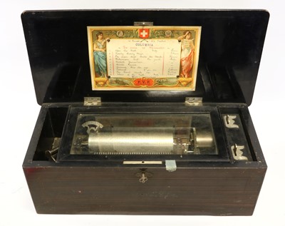 Lot 3162 - A Late American-Market Columbia (P.V.F.) Crank-Wind Musical Box, Playing Ten Airs