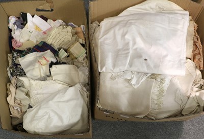 Lot 1351 - A Quantity of Assorted White Linen and...