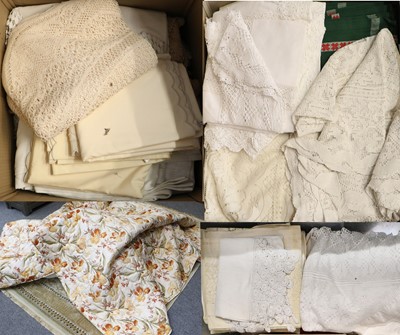 Lot 397 - Assorted White Linens and Textiles, comprising...