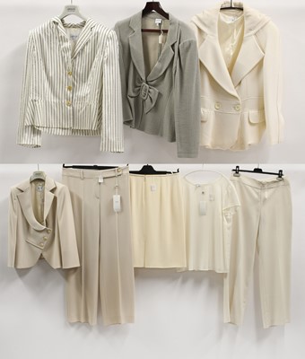 Lot 2145 - Armani Collezioni Clothing, comprising a cream...