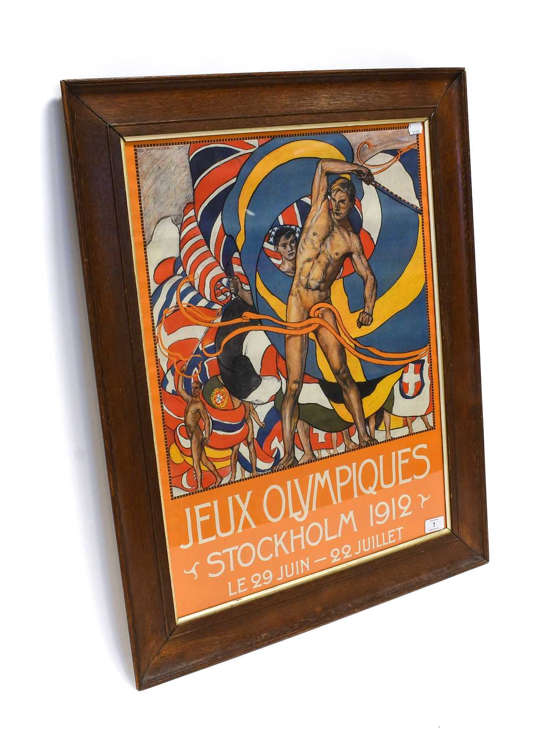 Lot 1 1912 Olympic Poster 'Jeux Olympiques Stockholm