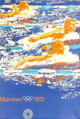 Lot 9 - Munich Olympics 1972 Swimming Poster