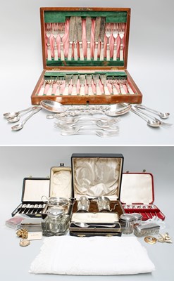 Lot 147 - A Collection of Assorted Silver and Silver...