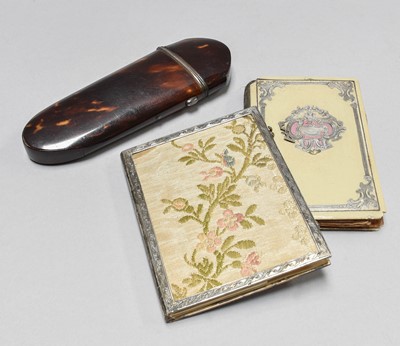 Lot 264 - Two Aide Memoirs, and Tortoiseshell spectacles...