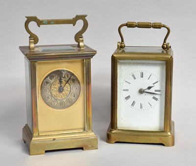 Lot 257 - A Brass Striking Carriage Clock, circa 1890,...