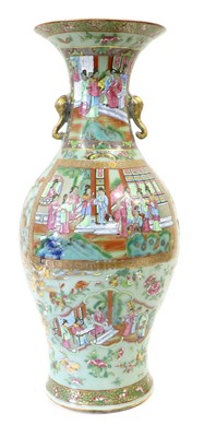 Lot 257 - A Chinese Porcelain Celadon Vase, early 19th...