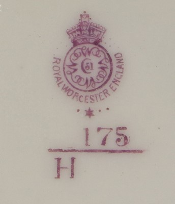 Lot 111 - A Royal Worcester Porcelain Small Potpourri...