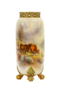 Lot 274 - A Royal Worcester Porcelain Vase, by Harry...