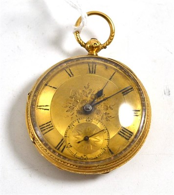 Lot 249 - An 18ct gold pocket watch