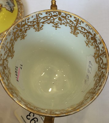 Lot 93 - A Meissen Porcelain Twin-Handled Chocolate Cup...