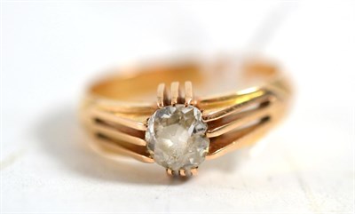 Lot 250 - An old cut diamond solitaire ring