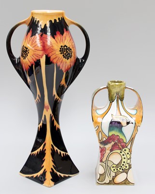 Lot 201 - A Moorcroft Black Ryden Icarus Pattern R27/10...