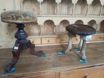 Lot 1129 - A Victorian Mahogany Adjustable Stool, with...