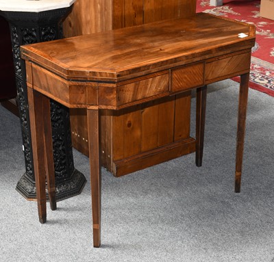 Lot 1302 - A Regency Mahogany Fold Over Card Table,...