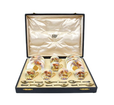 Lot 88 - A Royal Worcester Porcelain Cased Coffee...