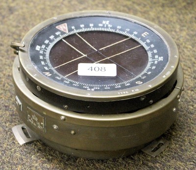 Lot 408 - An RAF P10 Aircraft Cockpit Compass, typically...