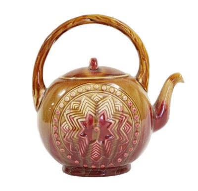 Lot 554 - A Linthorpe Pottery Teapot, shape No.806,...