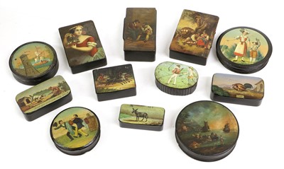 Lot 201 - A Victorian Papier Mache Snuff Box, of...