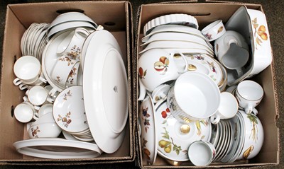 Lot 327 - Royal Worcester Evesham Pattern Dinnerwares;...