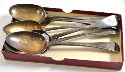 Lot 263 - Six Georgian silver tablespoons