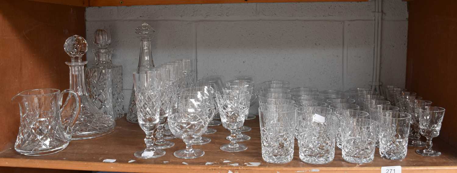 Lot 271 - Royal Brierley Glassware Including: decanters,...