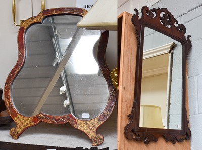 Lot 1237 - A 19th-century Mahogany Fretwork Wall Mirror...