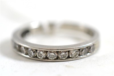 Lot 270 - A platinum and diamond half eternity ring, total estimated diamond weight 0.50 carat approximately