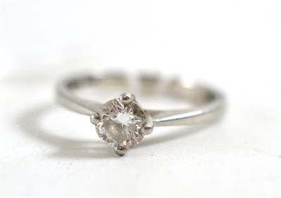 Lot 271 - A platinum diamond solitaire ring, estimated diamond weight 0.50 carat approximately