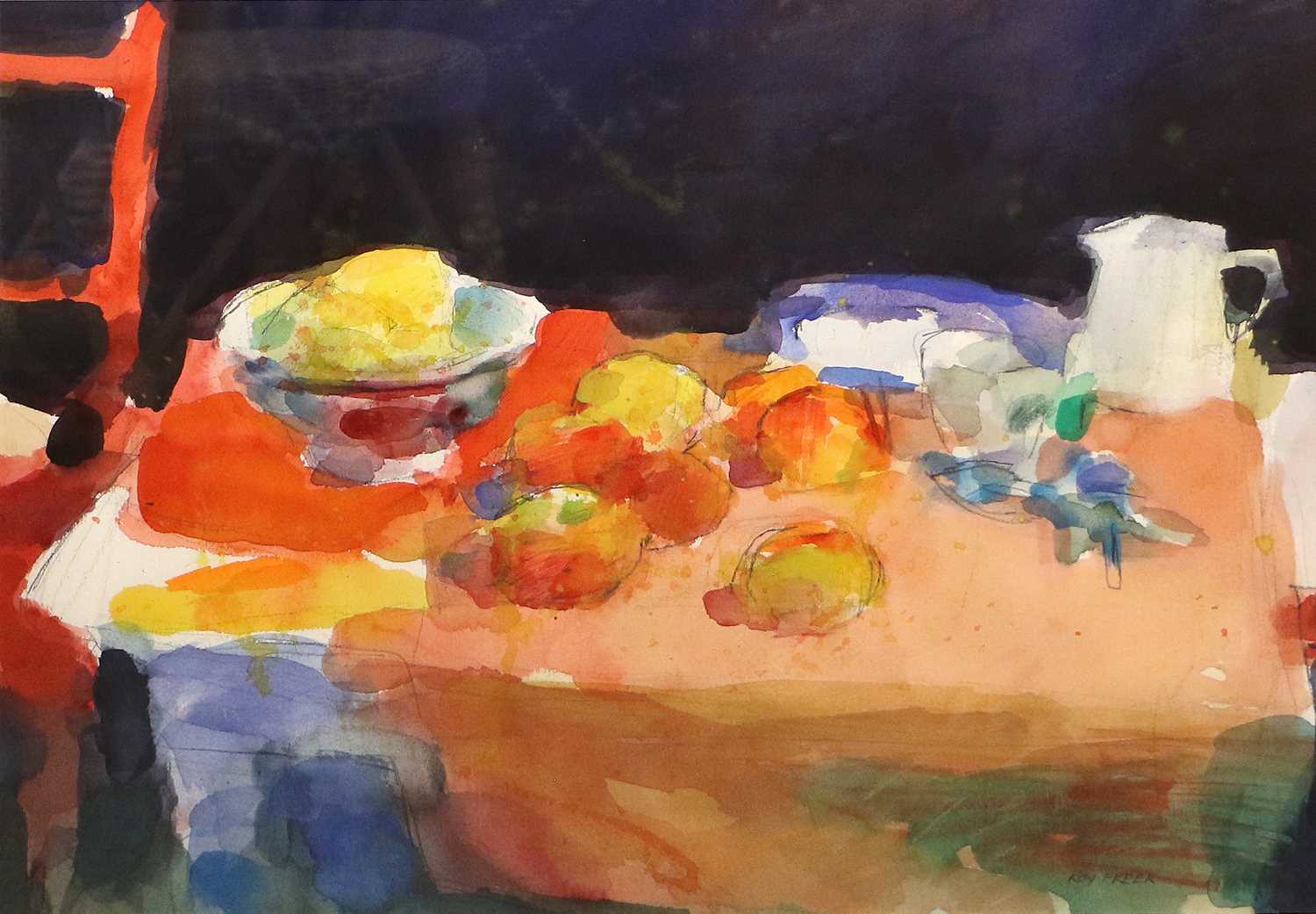 Lot 1112 - Roy Freer RI, ROI (b.1938) "Table and Red...