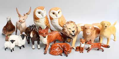 Lot 363 - Beswick Animals, including: Highland Bull,...