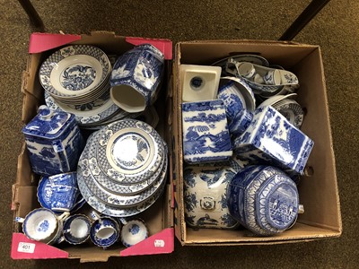 Lot 401 - Blue and White Ceramics, including Ringtons...