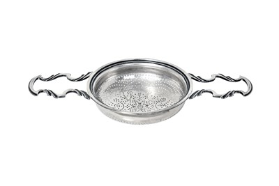 Lot 2327 - A George II Silver Lemon-Strainer