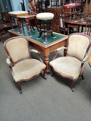 Lot 1186 - A Pair of Louis XV Style Carved Fauteuils