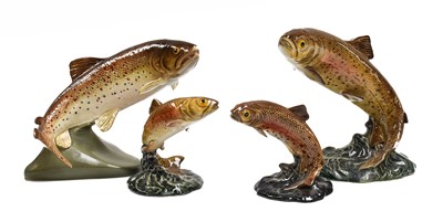 Lot 165 - Beswick Trout Models, comprising: 1032, 1390,...