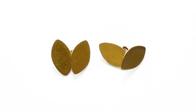 Lot 42 - A Pair of 18 Carat Gold Cufflinks, formed of...