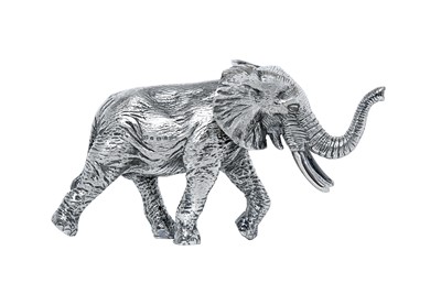 Lot 2468 - An Elizabeth II Silver Model of an Elephant