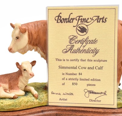 Lot 69 - Border Fine Arts 'Simmental Cow and Calf'...