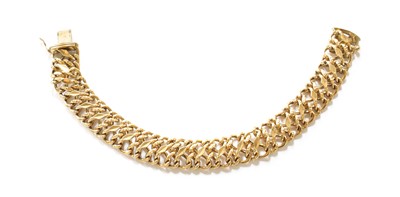 Lot 24 - A 9 Carat Gold Fancy Link Bracelet, formed of...